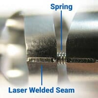 metal articulating device close up